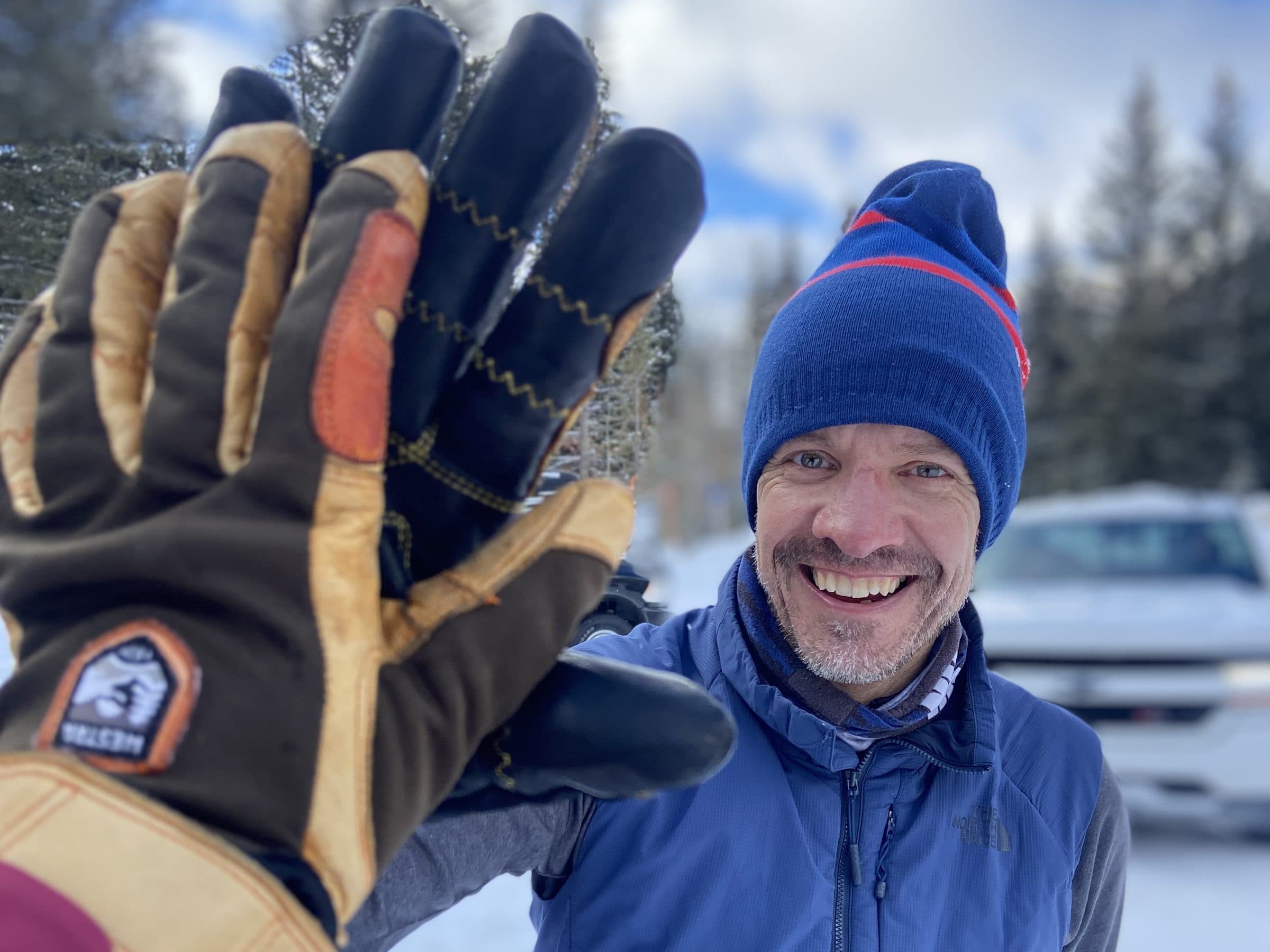 An Inspired Summit guide with guests in the backcountry